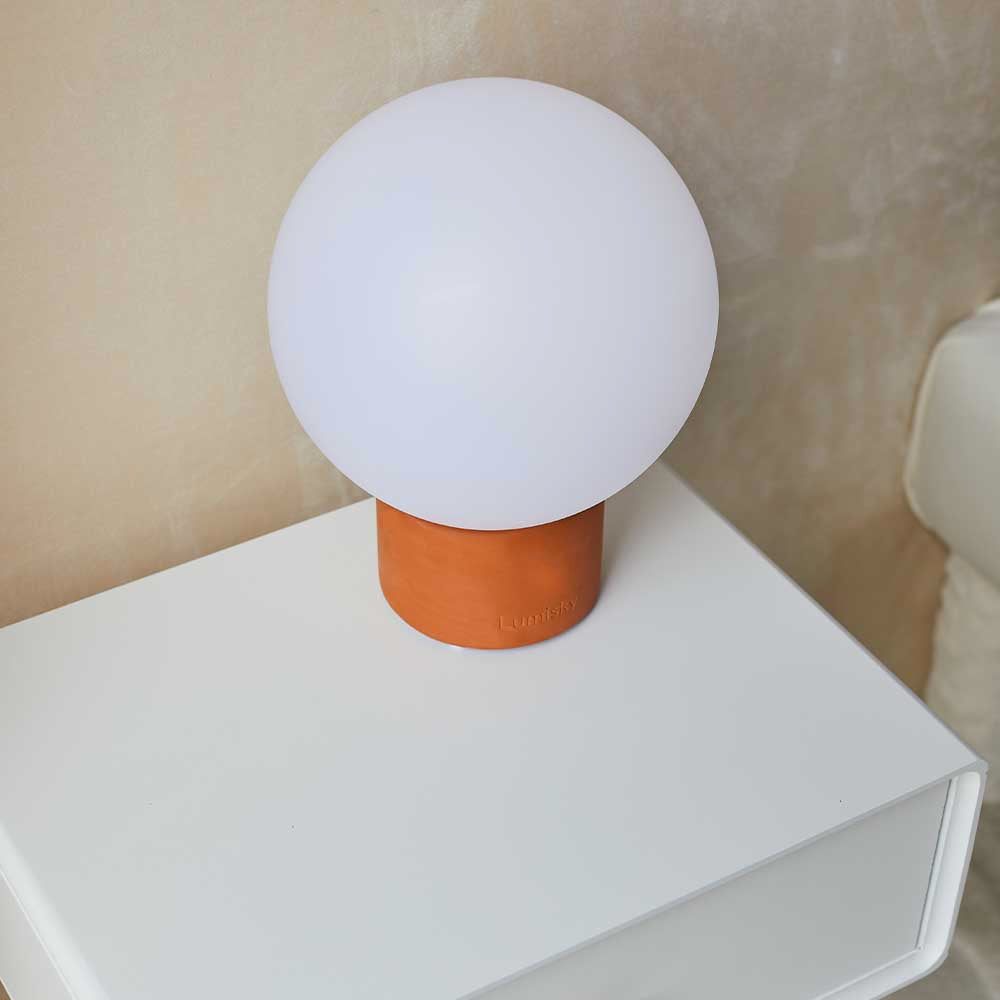 Lampe de table touch pied en terre cuite LED blanc chaud/dimmable TERRA TERRE CUITE  H25cm