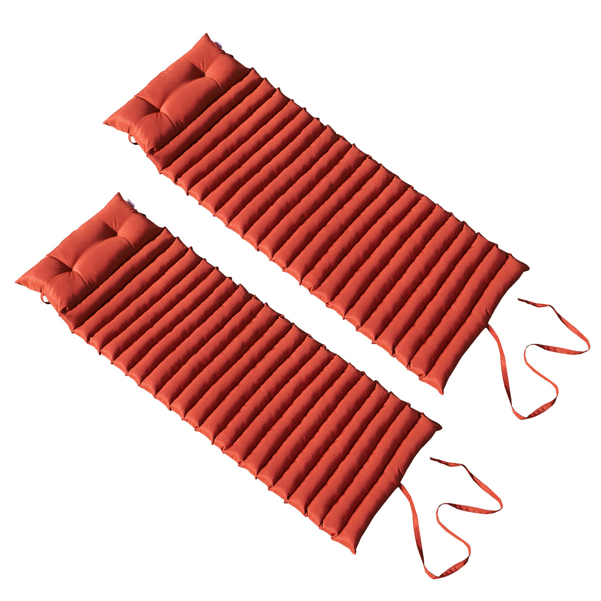 Lot de 2 matelas bain de soleil 180 cm SORMIOU Terracotta