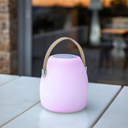 Mini baladeuse musicale bluetooth sans fil LED blanc/multicolore dimmable MINI MAY PLAY H23cm avec télécommande