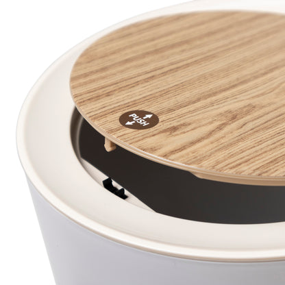Poubelle sur pied de salle de bain touch 7L MALMO Couleur bois