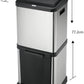 Poubelle verticale à pédale tri sélectif 34L 2 compartiments (16+18L) OSLO acier Inox - REDDECO.com