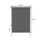 Store enrouleur vertical d'extérieur avec coffre AUSTIN 120 x 250 cm gris - REDDECO.com