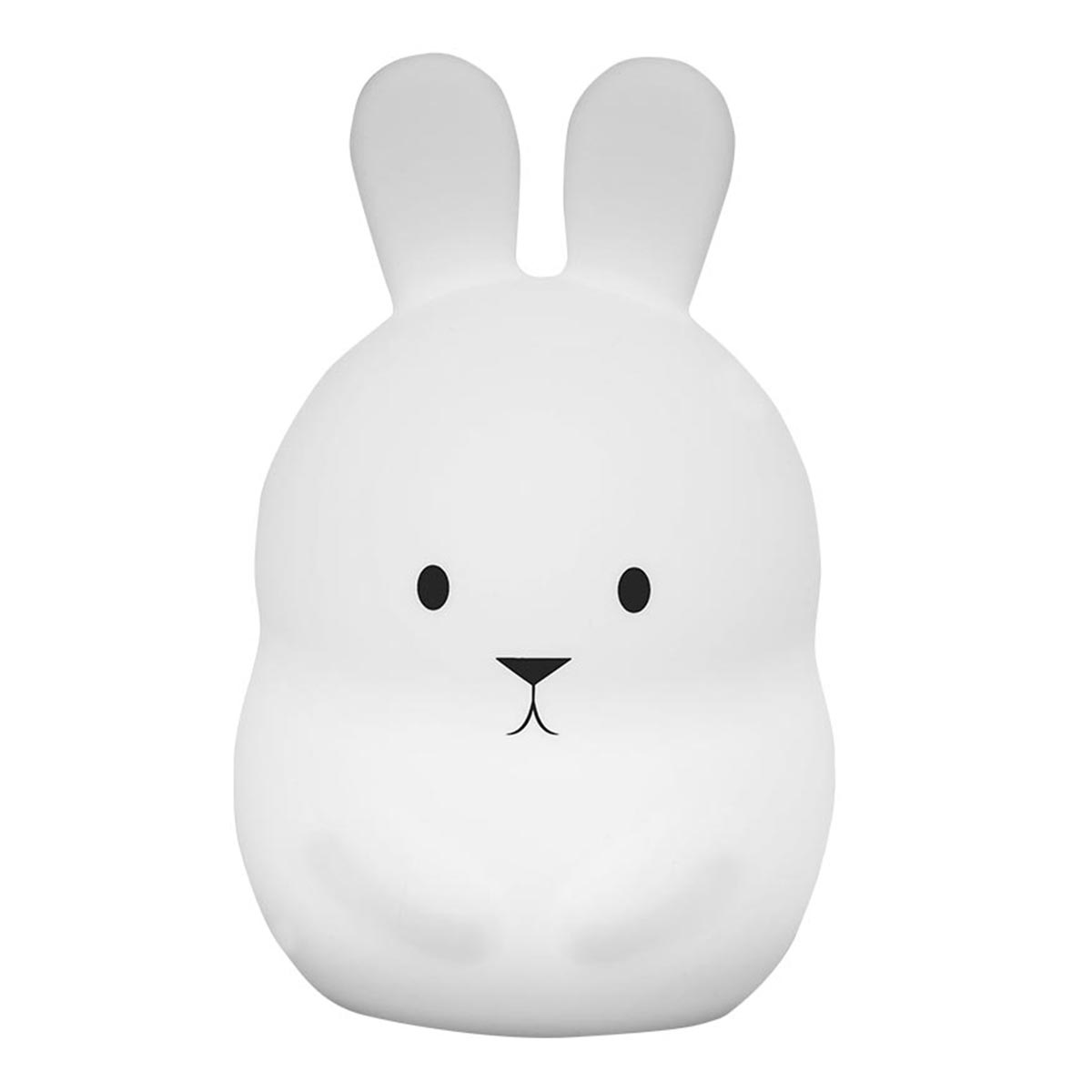 Veilleuse bébé lapin sans fil touch souple LED multicolore dimmable BUNNY H19cm - REDDECO.com