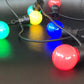 Guirlande lumineuse solaire 10 globes multicolore LED PARTY GUINGUETTE SOLAR 5.70m 8 modes - REDDECO.com